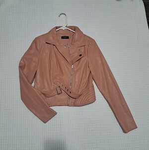 Trac Blush Pink Leather Jacket